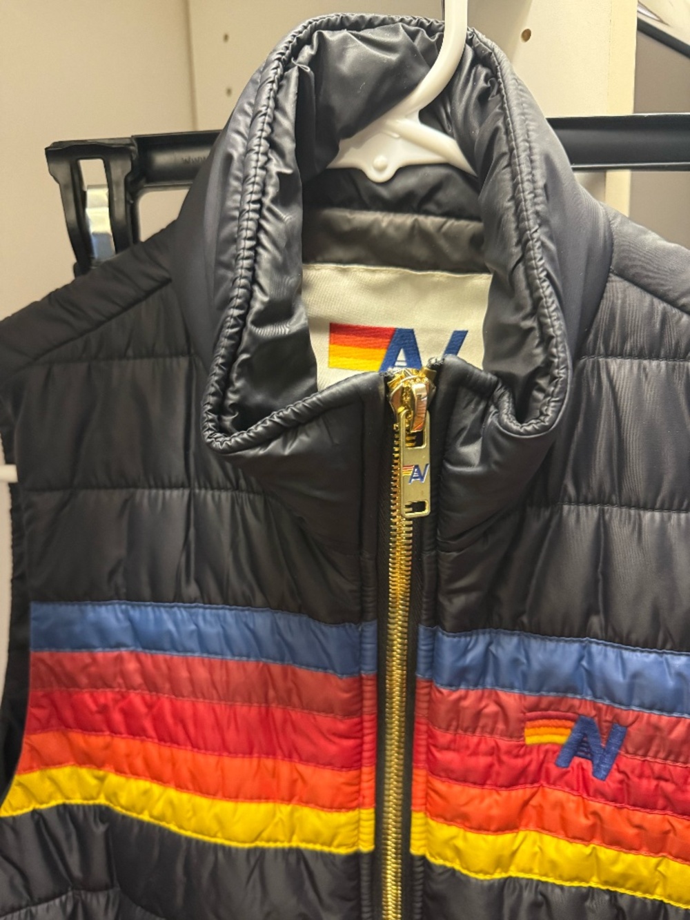 Aviator Nation Women's 5 Stripe Vest - Black XS - Picture 3 of 5